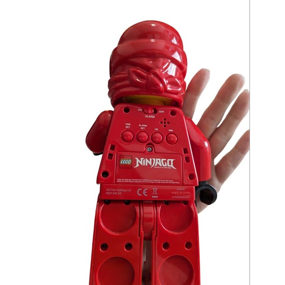 Lego Ninjago Red Ninja Alarm Clock Masters Of Spinjitzu Kai 9” 2015 Figure - Picture 6 of 6